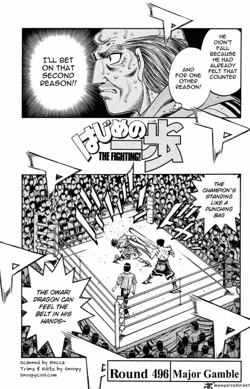 Hajime no Ippo: Fighting Spirit, Chapter 496 image 01